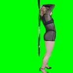 Passthrough VR pornstar pole dances.